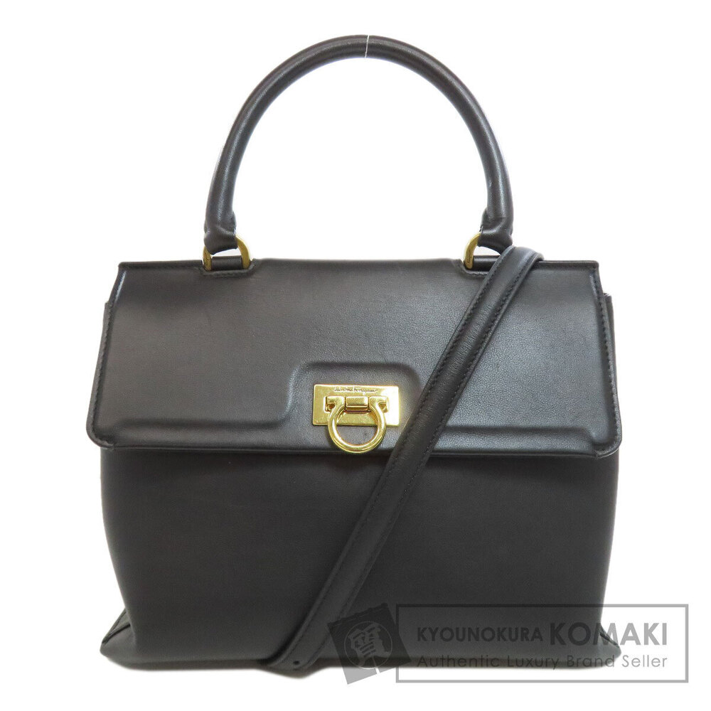 Salvatore Ferragamo Gancini Handbag Leather